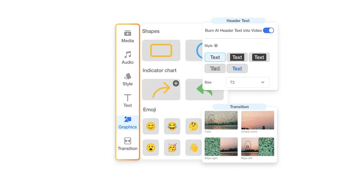 Edit your Visla webpage to video project with branding, clip swaps, or text overlays.
